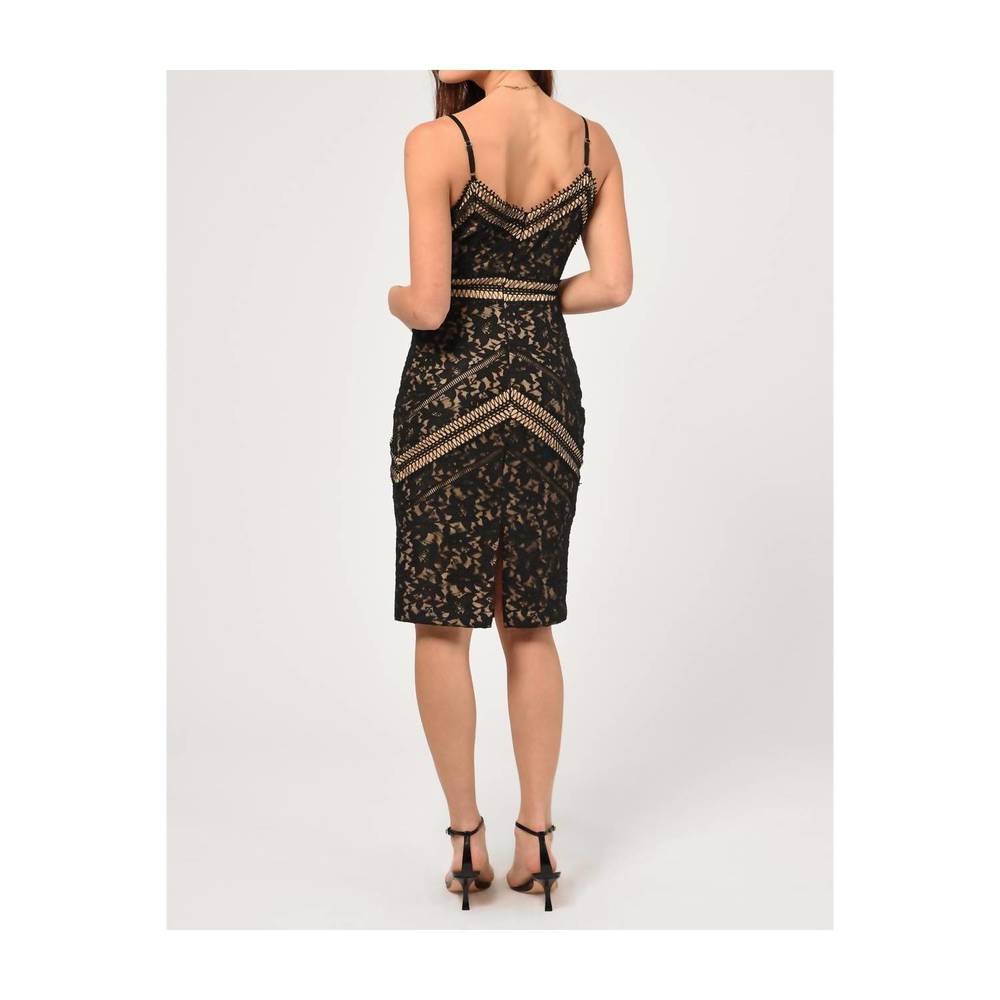 NEW ADELYN RAE trixxi knit lace pencil dress in black - Picture 3 of 4